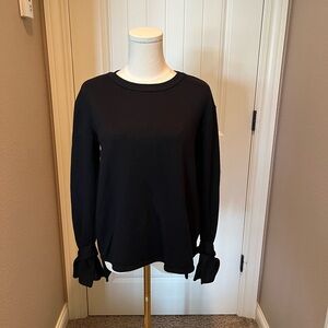 Gibson Black Long Sleeve Women's Top with tie details